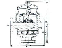 雙接管阻火呼吸閥結(jié)構圖